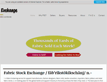 Tablet Screenshot of fabricstockexchange.com